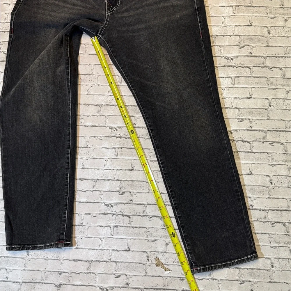 True Religion mens 36x28 charcoal gray Geno relaxed slim fit denim jeans